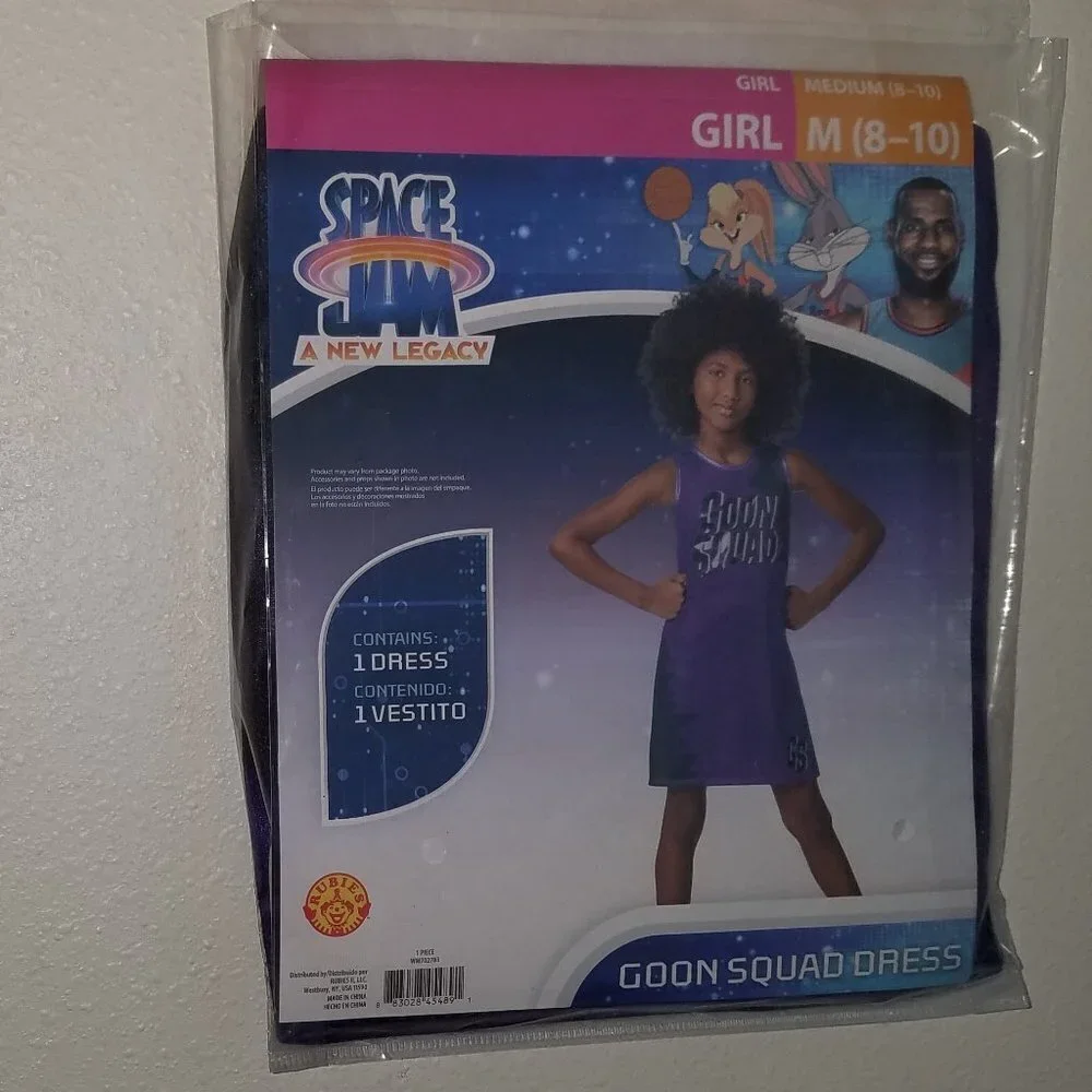 NEW Space Jam A New Legacy Goon Squad Dress Girls Halloween Costume S 4-6 M 8-10
